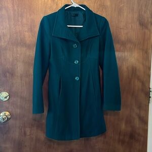 Benetton green wool coat xxs